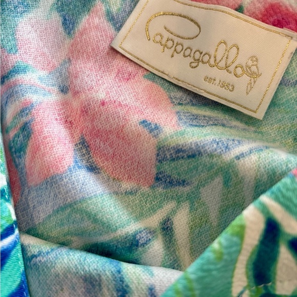 Pappagallo Ruffle Sleeve Erica Floral Midi Dress Small - Picture 6 of 8